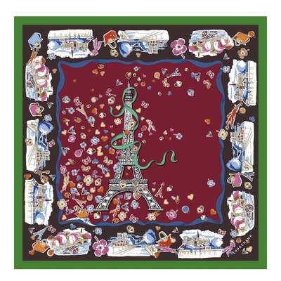 Tour Enchant&eacute;e Silk scarf 50 , Purple - Silk