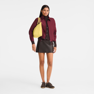 Le Pliage One L Handbag , Lime - Recycled canvas