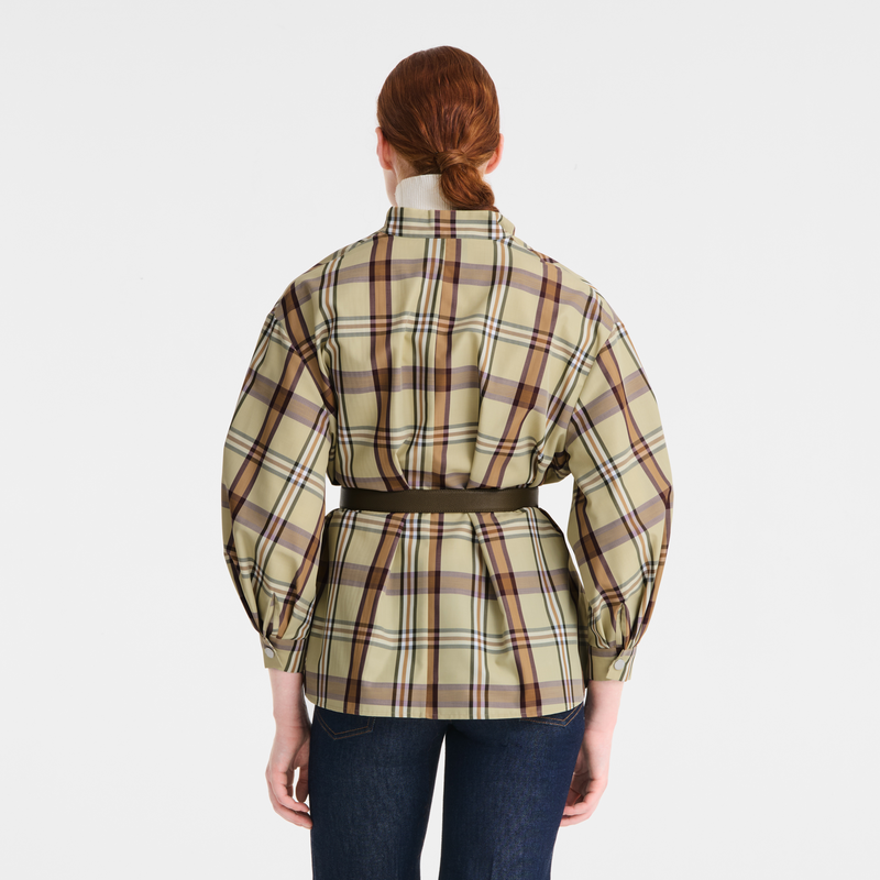 Kimono jacket , Pistachio - Techno taffeta  - View 3 of  5