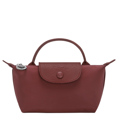 Le Pliage One Pouch , Burgundy - Recycled canvas