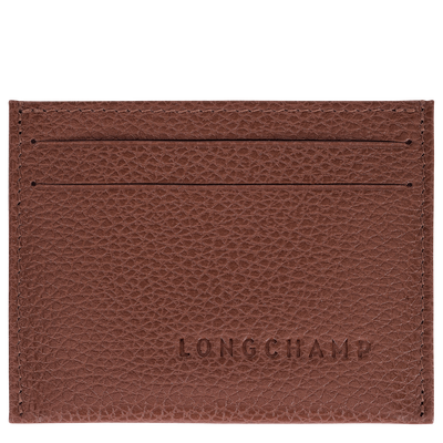 Le Foulonn&eacute; Card holder , Coffee - Leather