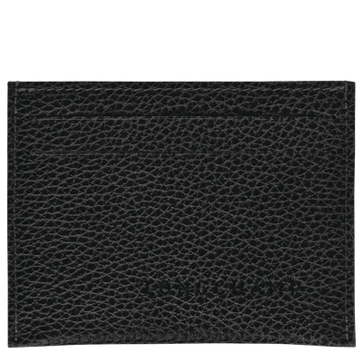 Le Foulonn&eacute; Card holder , Black - Leather
