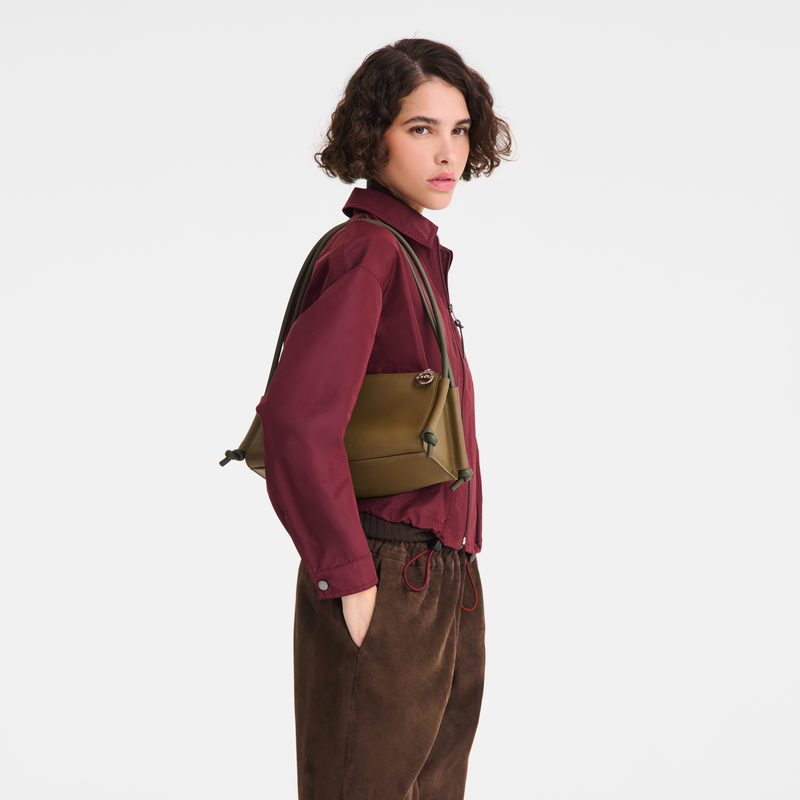 Le Pliage Xtra M Shoulder bag , Olive - Leather  - View 5 of 5