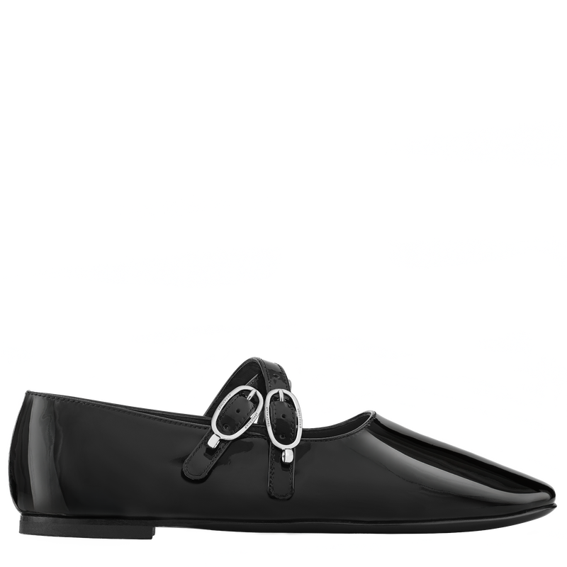 Ballerines Le Foulonn&eacute; , Cuir - Noir  - Vue 1 de 4