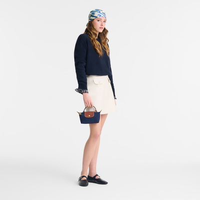 Le Pliage Original Pouch , Navy - Recycled canvas