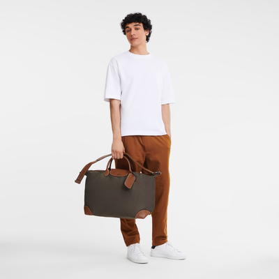 Boxford L Travel bag , Brown - Recycled canvas