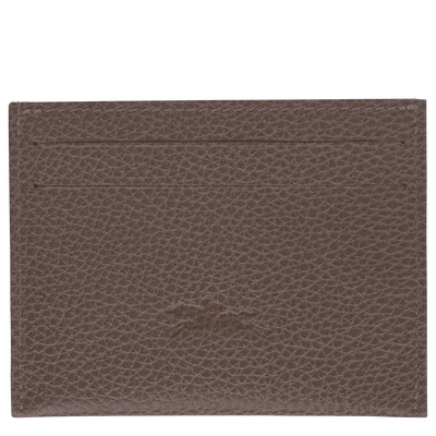 Le Foulonn&eacute; Card holder , Taupe - Leather