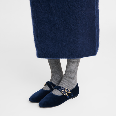 Le Foulonn&eacute; Ballerinas, Navy