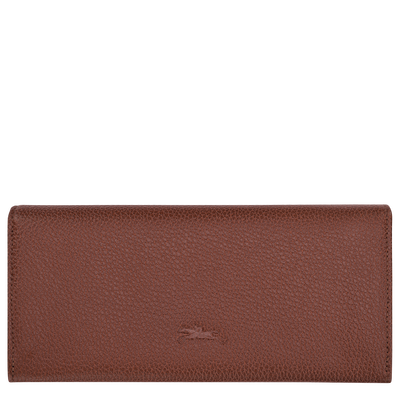 Le Foulonn&eacute; Long continental wallet , Coffee - Leather