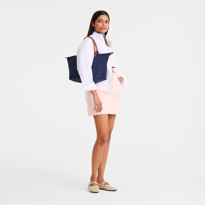 Le Pliage Original L Handbag , Navy - Canvas