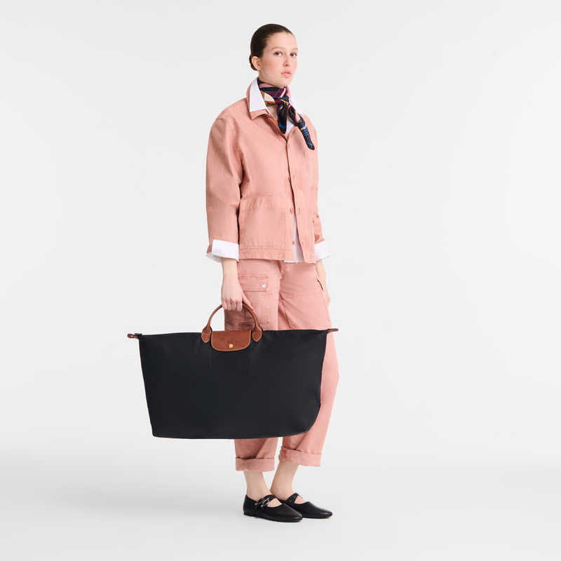 Le Pliage Original XL Travel bag , Black - Recycled canvas  - View 2 of 6