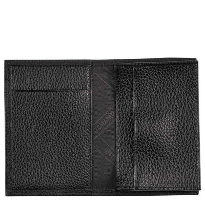 Le Foulonn&eacute; Card holder , Black - Leather
