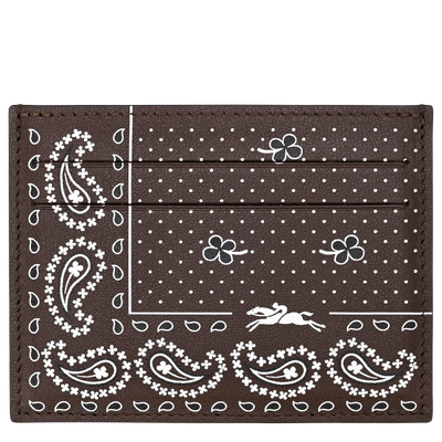 Longchamp Pocket Card holder , Mocha - Leather