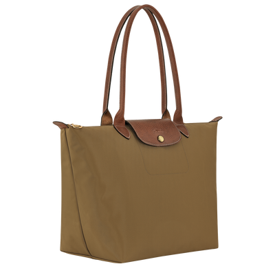Le Pliage Original L Tote bag , Olive - Recycled canvas