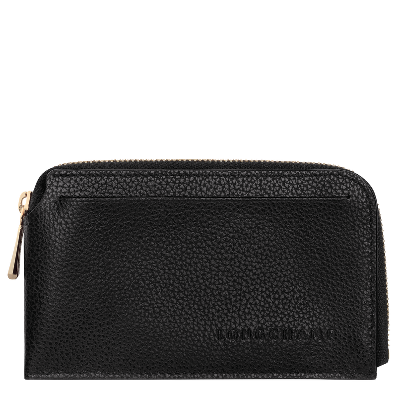 Le Foulonn&eacute; Card holder , Black - Leather  - View 1 of 2