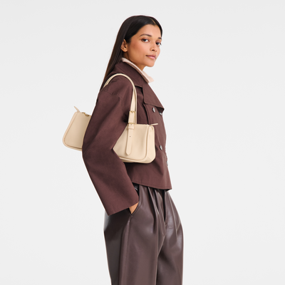 Looong L Shoulder bag , Vanilla - Leather