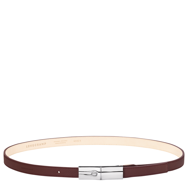 Le Roseau Ladies' belt , Burgundy - Leather  - View 1 of 3