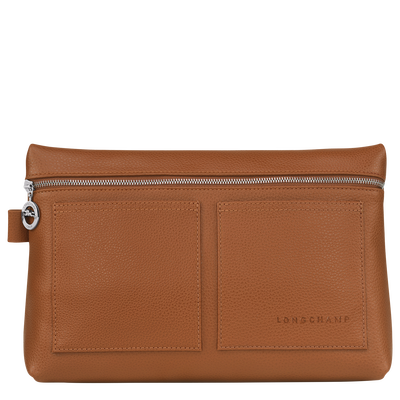 Le Foulonn&eacute; Toiletry case , Caramel - Leather