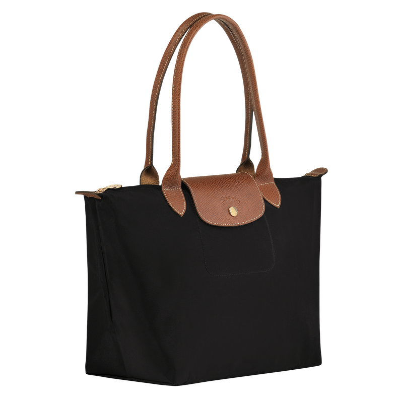 Sac cabas M Le Pliage Original , Toile recycl&eacute;e - Noir  - Vue 3 de 6