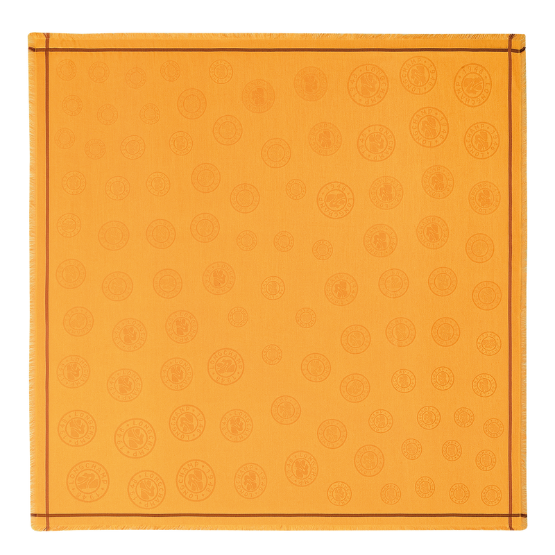 La M&eacute;daille Longchamp Stole , Apricot - Cotton blend  - View 1 of 2
