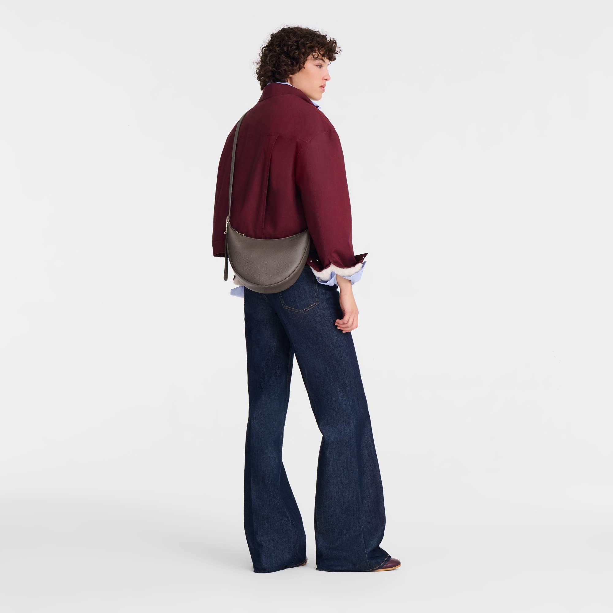 Le Foulonn&eacute; Crossbodytas S, Taupe