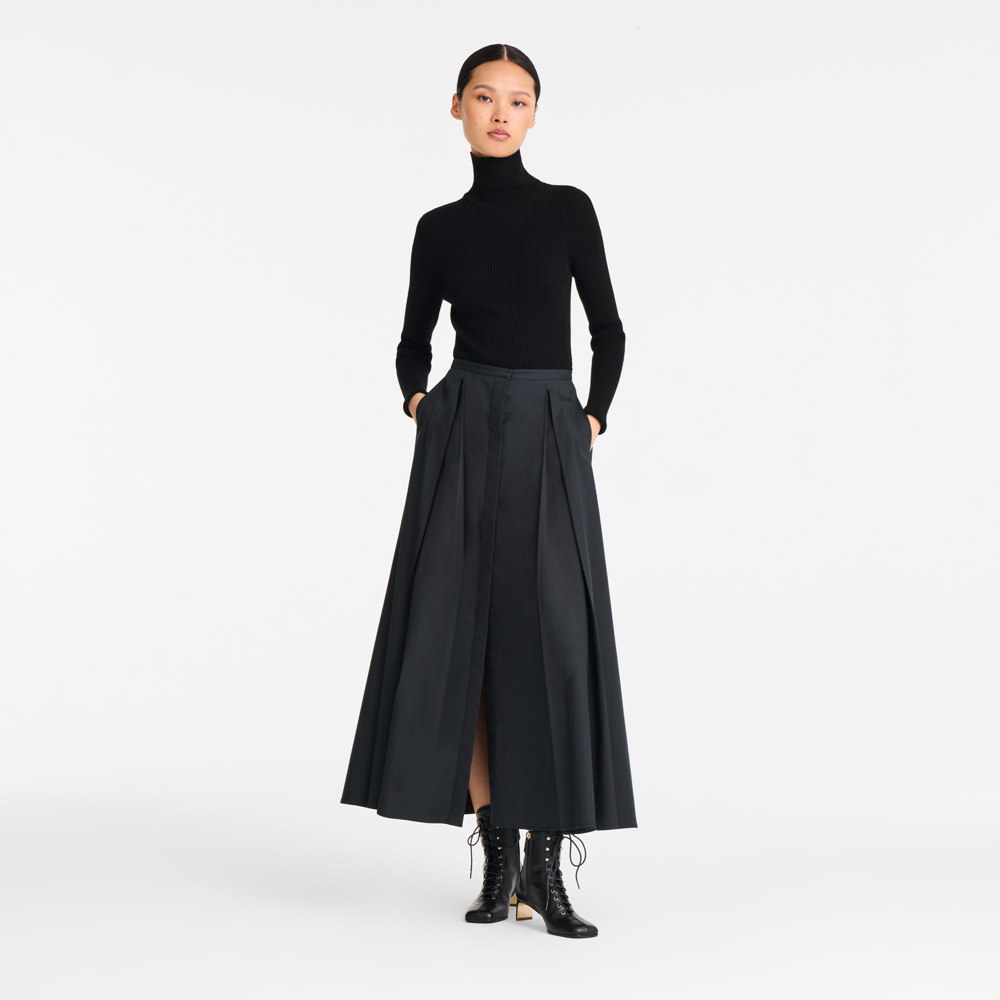 null Midi skirt, Black