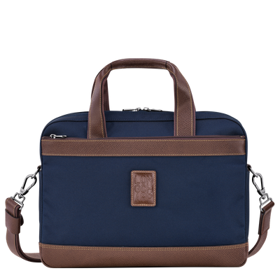 Boxford S Briefcase , Blue - Recycled canvas