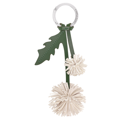 Key ring , White - Leather