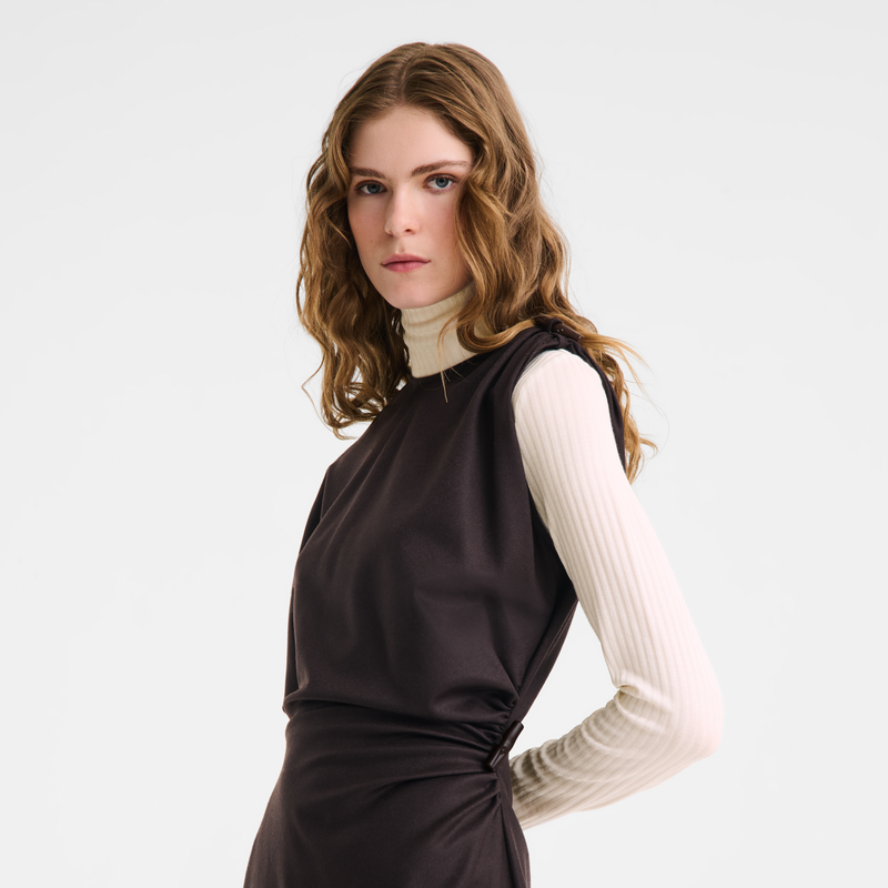 Robe , Flanelle - Moka  - Vue 3 de 3