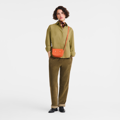 &Eacute;pure S Crossbody bag , Orange - Leather