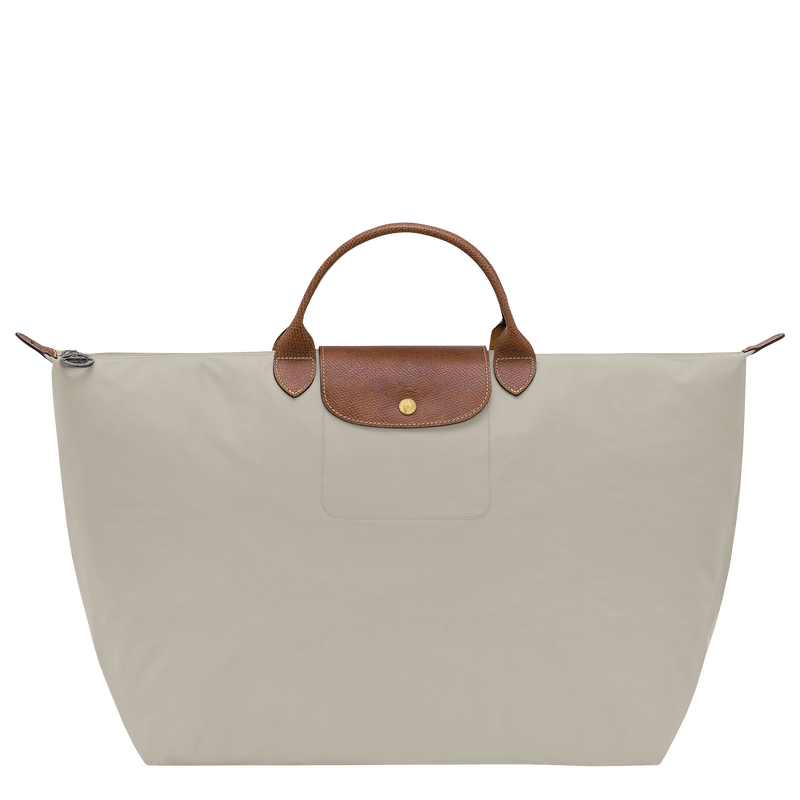 Le Pliage Original L Travel bag , Pebble - Recycled canvas  - View 1 of 7