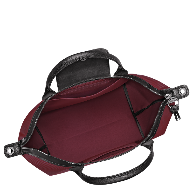 Le Pliage Energy L Handbag , Burgundy - Recycled canvas  - View 5 of  6